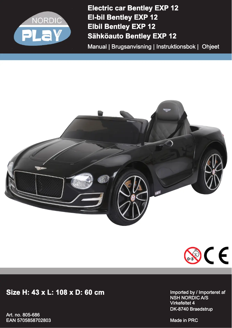 Page n°1 - Manuel utilisateur Nordic Play 805-686