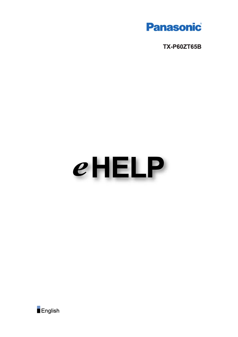 Image de la première page du manuel de l'appareil TX-P60ZT65B