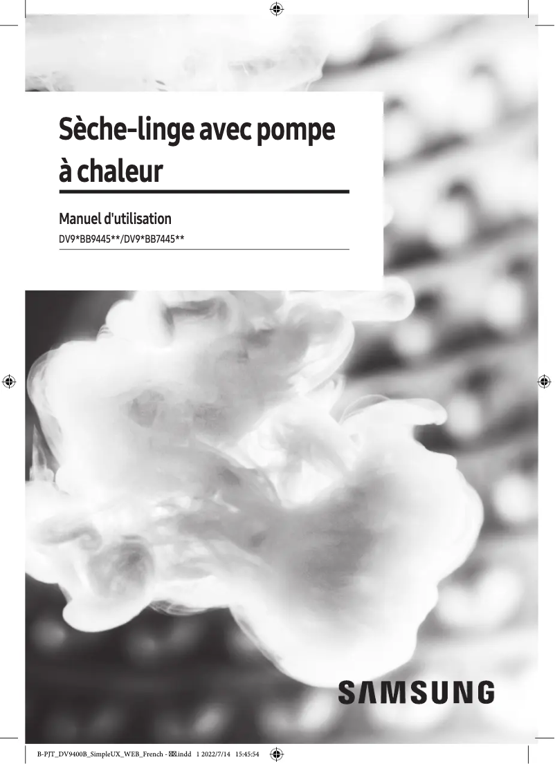 Image de la première page du manuel de l'appareil DV90BB9545GM