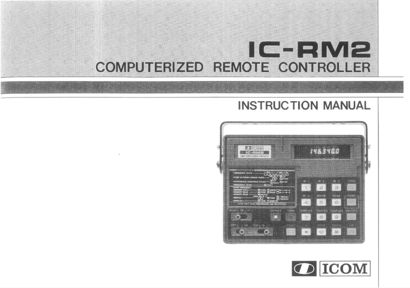 Page n°1 - Manuel utilisateur ICOM IC-RM2