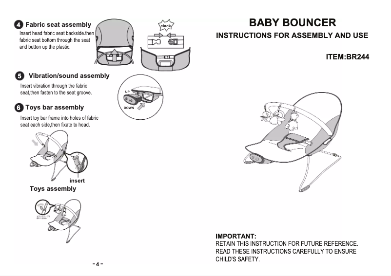 Página 1 del manual Manual de usuario Baninni Relax Nina Mina BR244