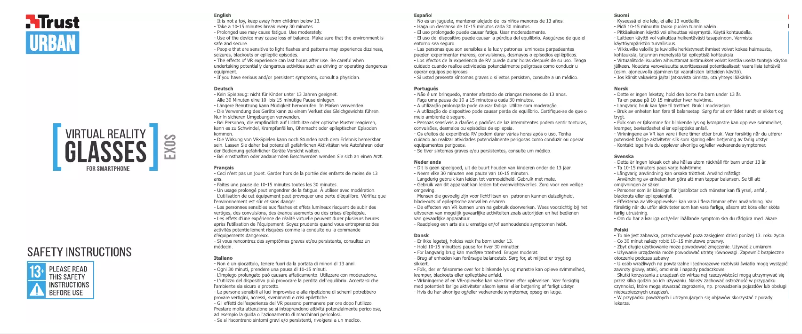 Page 1 de la notice Manuel utilisateur Trust Exos Plus