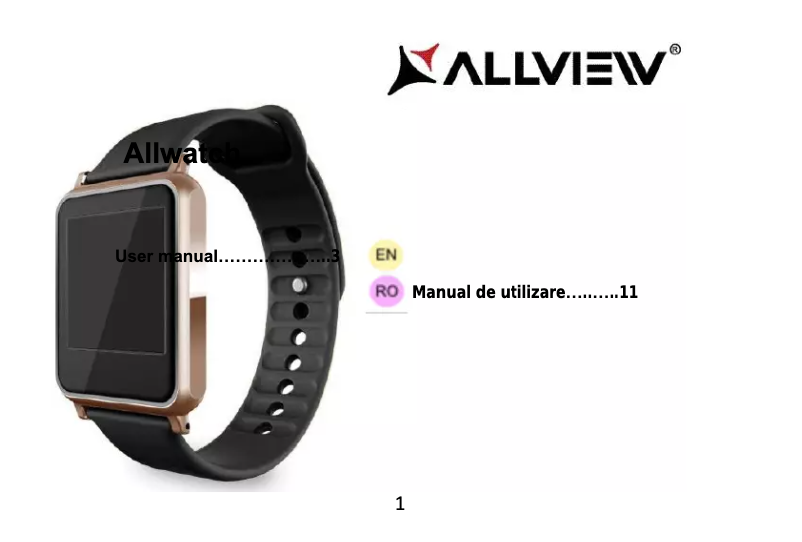 Page n°1 - Manuel utilisateur Allview Allwatch