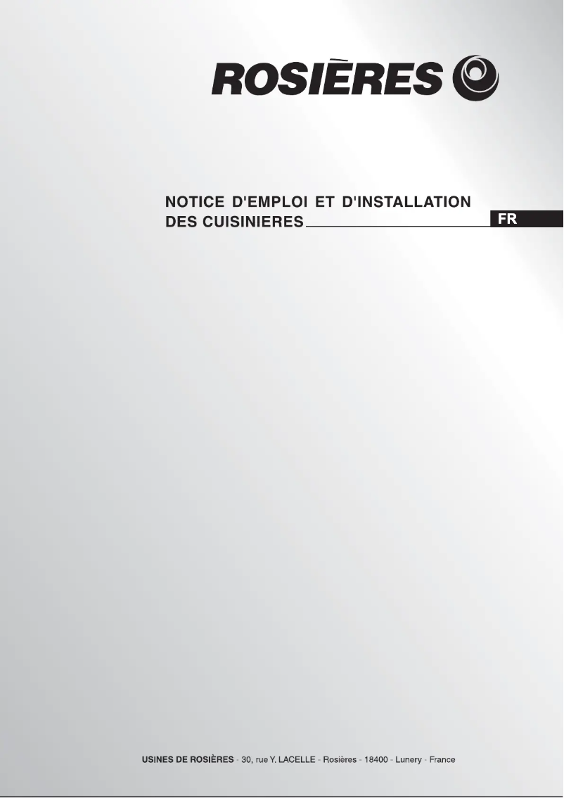 Page 1 de la notice Manuel utilisateur Rosieres RVP 6378 PNX