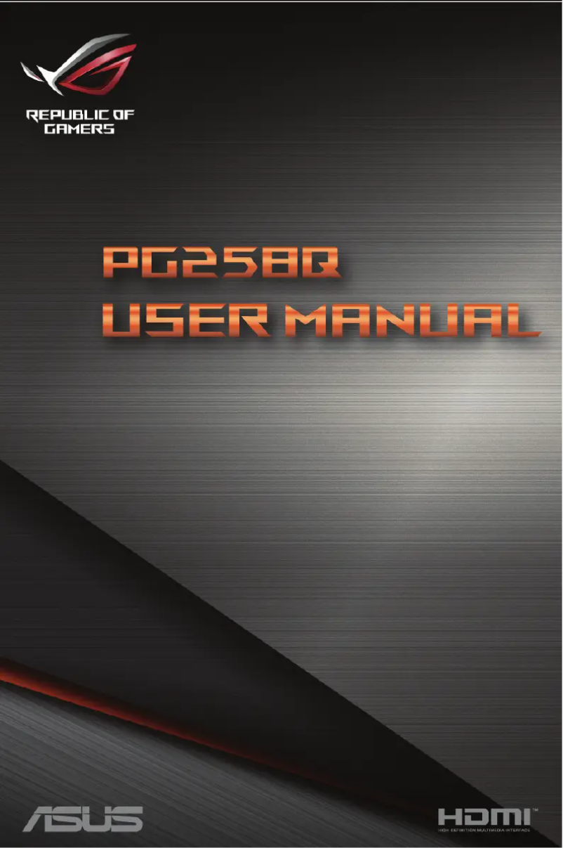 Page 1 de la notice Manuel utilisateur Asus PG258Q