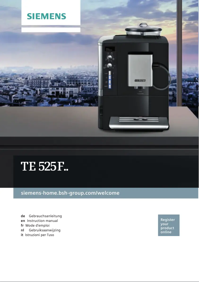 Page n°1 - Manuel utilisateur Siemens TE525F19DE