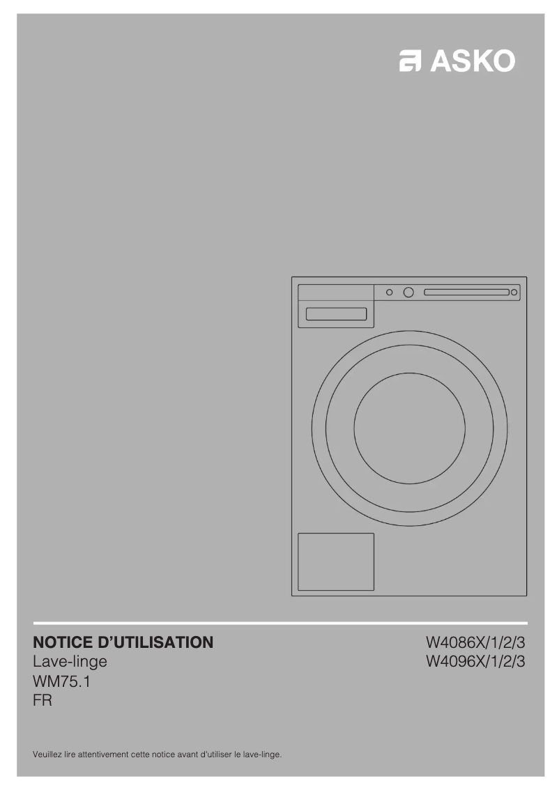 Image de la première page du manuel de l'appareil W4096P.W/3