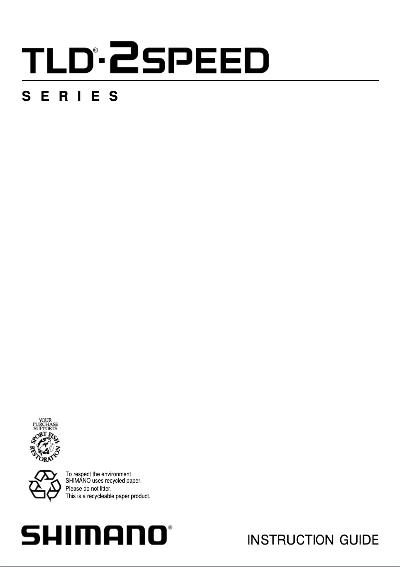 Page n°1 - Manuel utilisateur Shimano TLD 2SPEED 20II