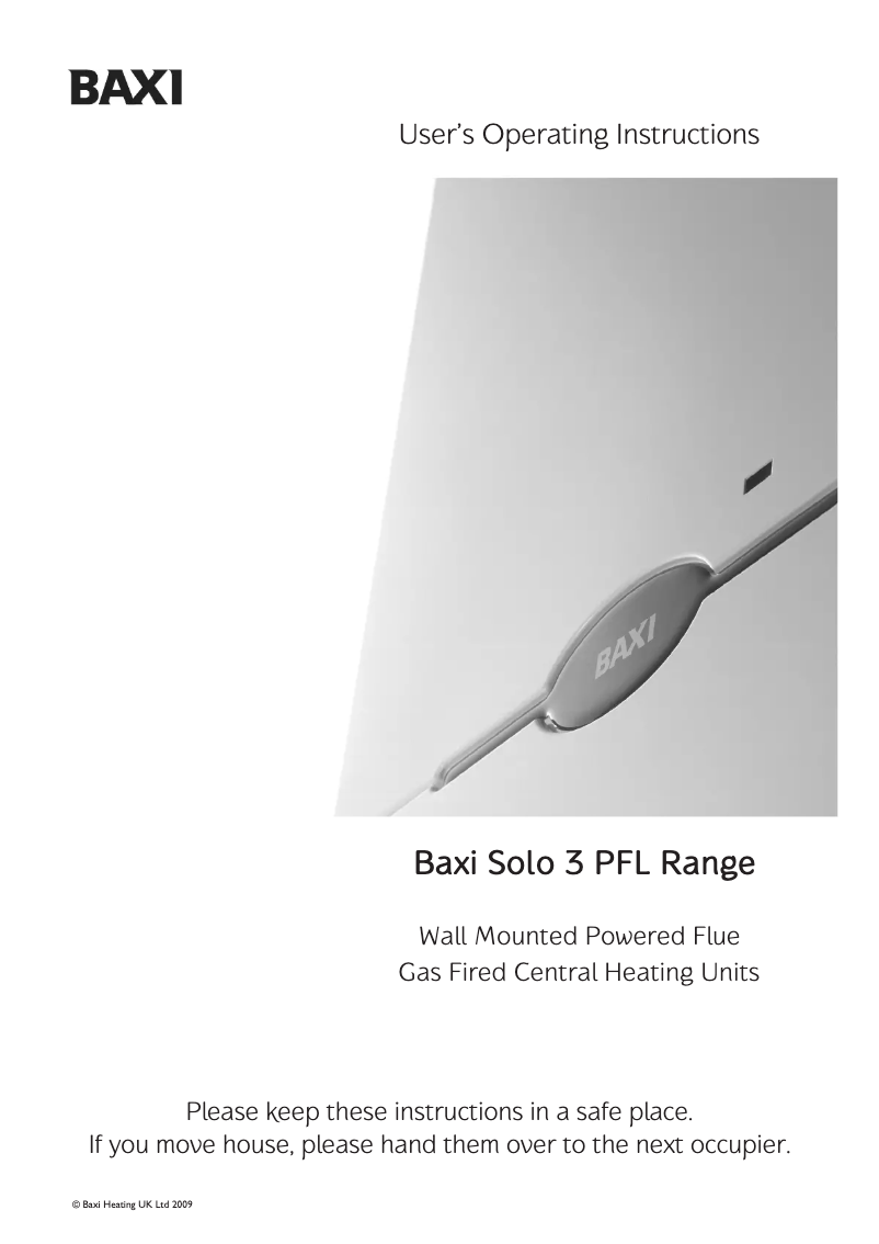 Página 1 del manual Manual de usuario Baxi Solo 3 PFL 40