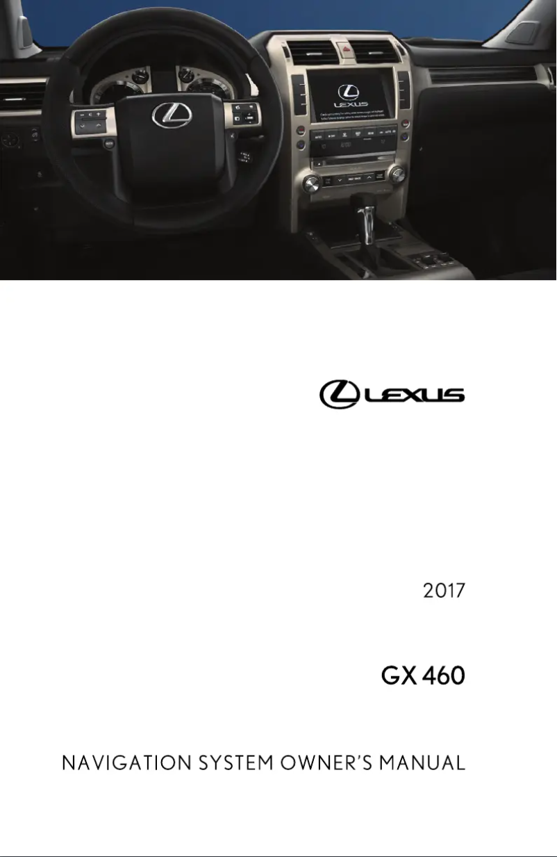 Image de la première page du manuel de l'appareil GX 460 (2017)