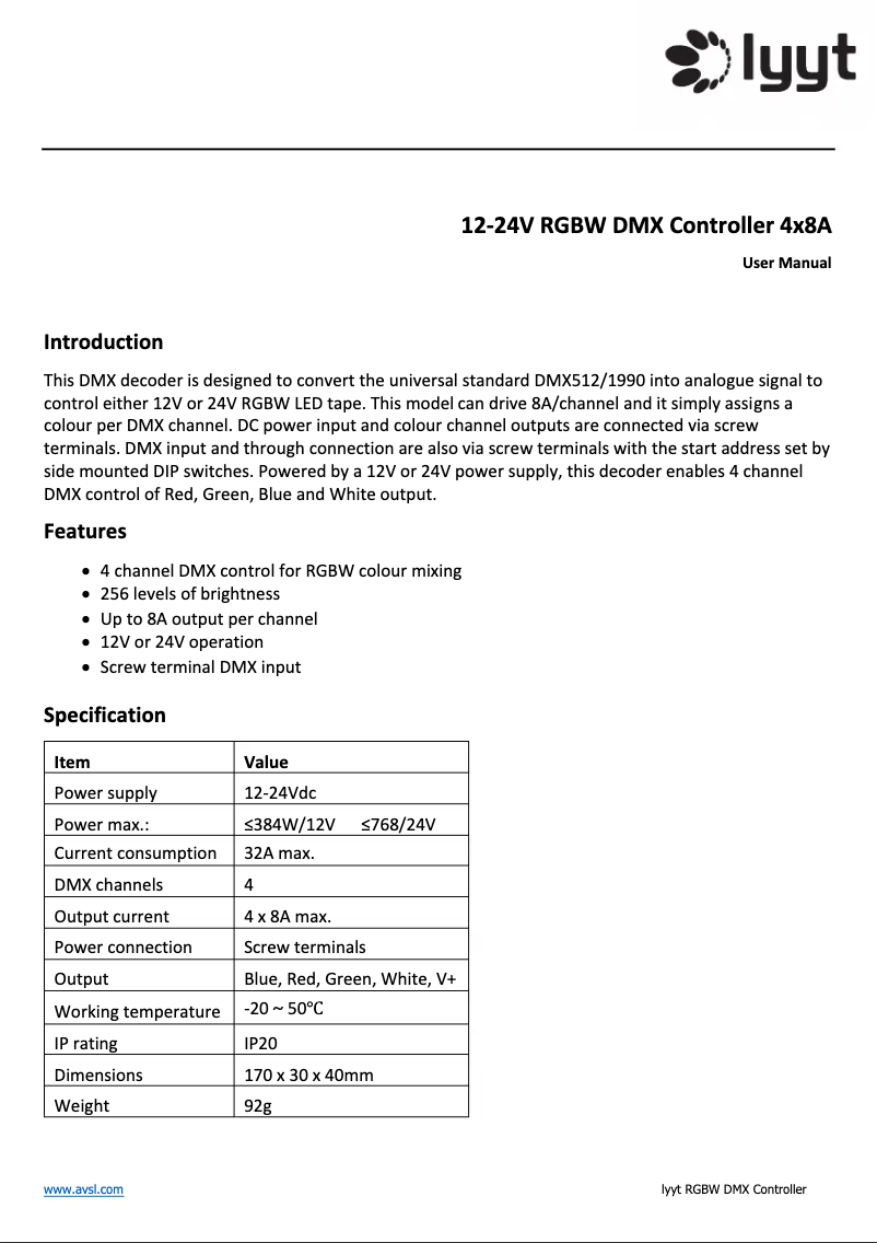 Page 1 de la notice Manuel utilisateur LYYT PS45-24