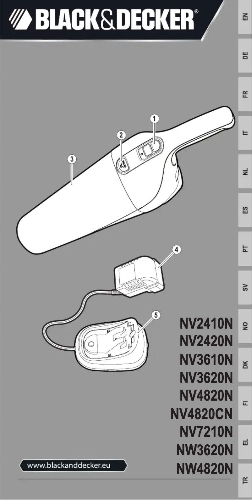 Page n°1 - Manuel utilisateur Black & Decker Dustbuster NV2410N