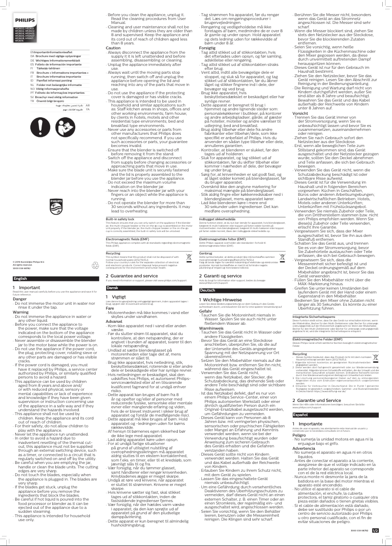 Page n°1 - Manuel utilisateur Philips Daily Collection HR2602