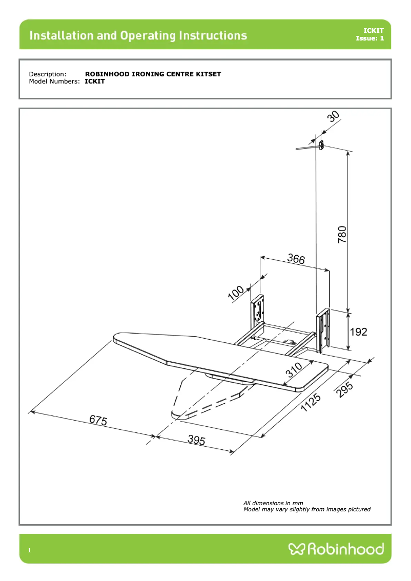 Página 1 del manual Guía de instalación Robinhood ICKIT