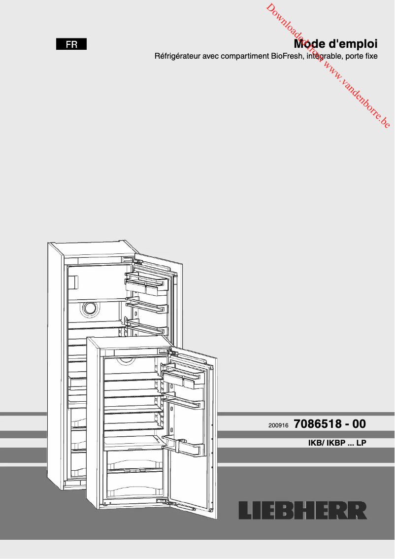 Page n°1 - Manuel utilisateur Liebherr IKBP 2724 Comfort BioFresh