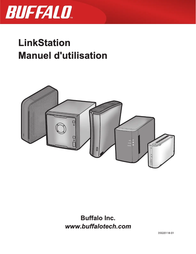 Imagen de la primera página del manual del dispositivo LinkStation Live