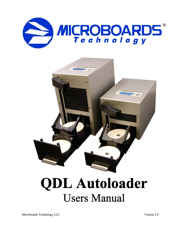 Page n°1 - Manuel utilisateur Microboards QDL-3000