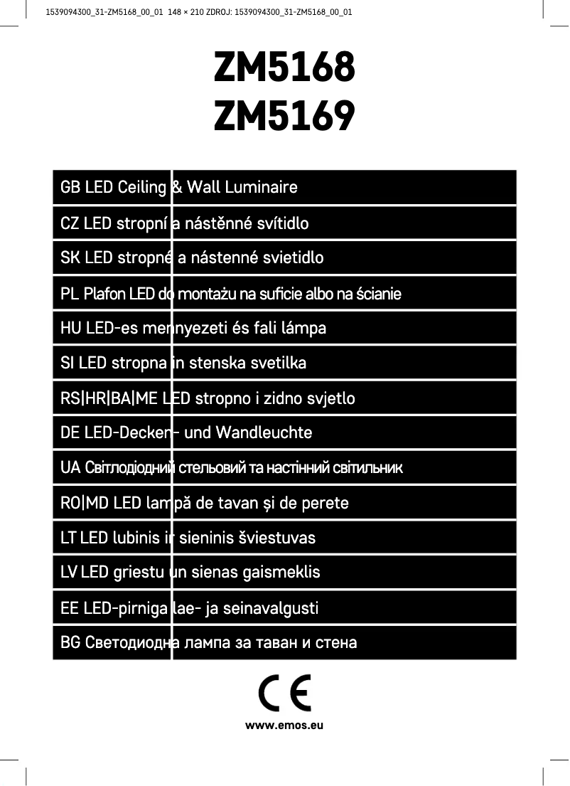 Page n°1 - Manuel utilisateur Emos ZM5168