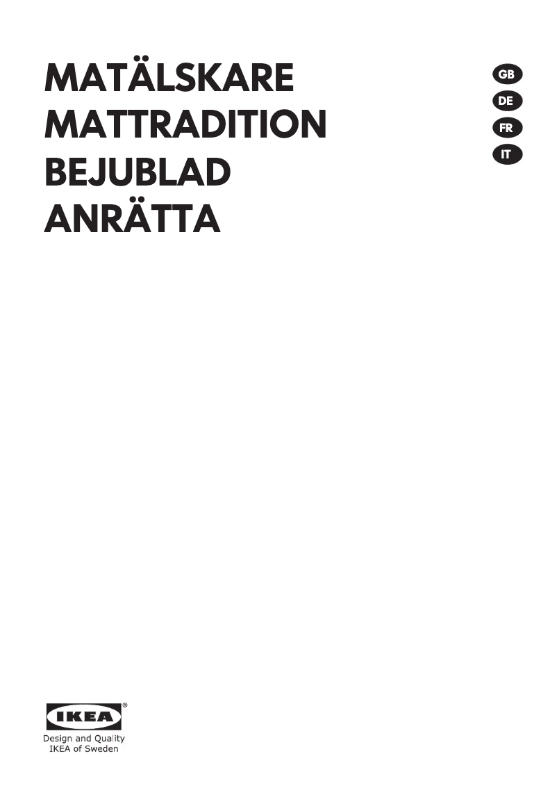 Imagen de la primera página del manual del dispositivo MATTRADITION 704.118.71