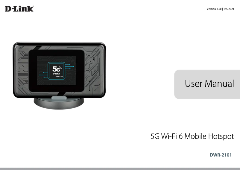 Image de la première page du manuel de l'appareil DWR-2101