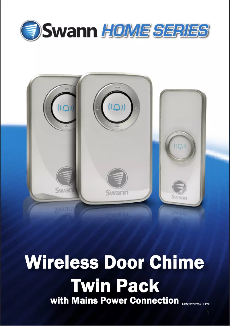 Page 1 de la notice Manuel utilisateur Swann MDC820P2051112E