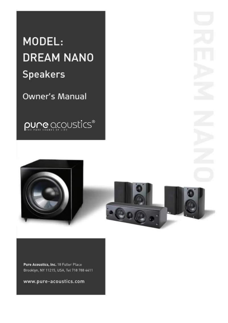 Page n°1 - Manuel utilisateur Pure Acoustics Dream Nano S