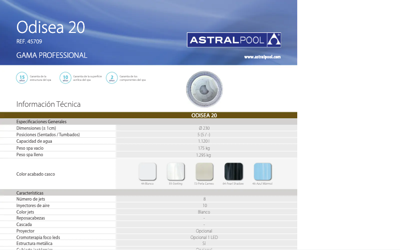 Image de la première page du manuel de l'appareil ODISEA 20