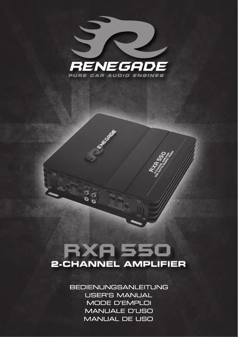 Page n°1 - Manuel utilisateur Renegade RXA550
