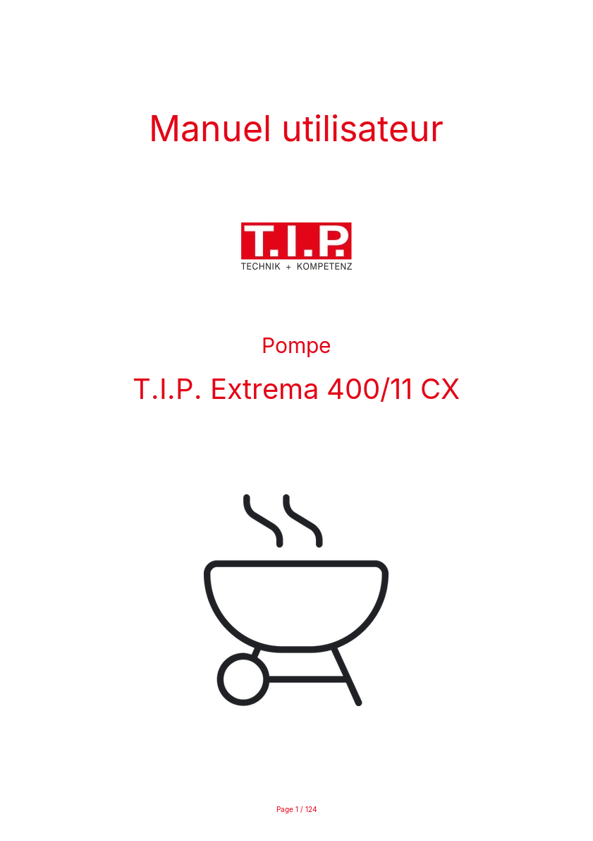 Image de la première page du manuel de l'appareil Extrema 400/11 CX