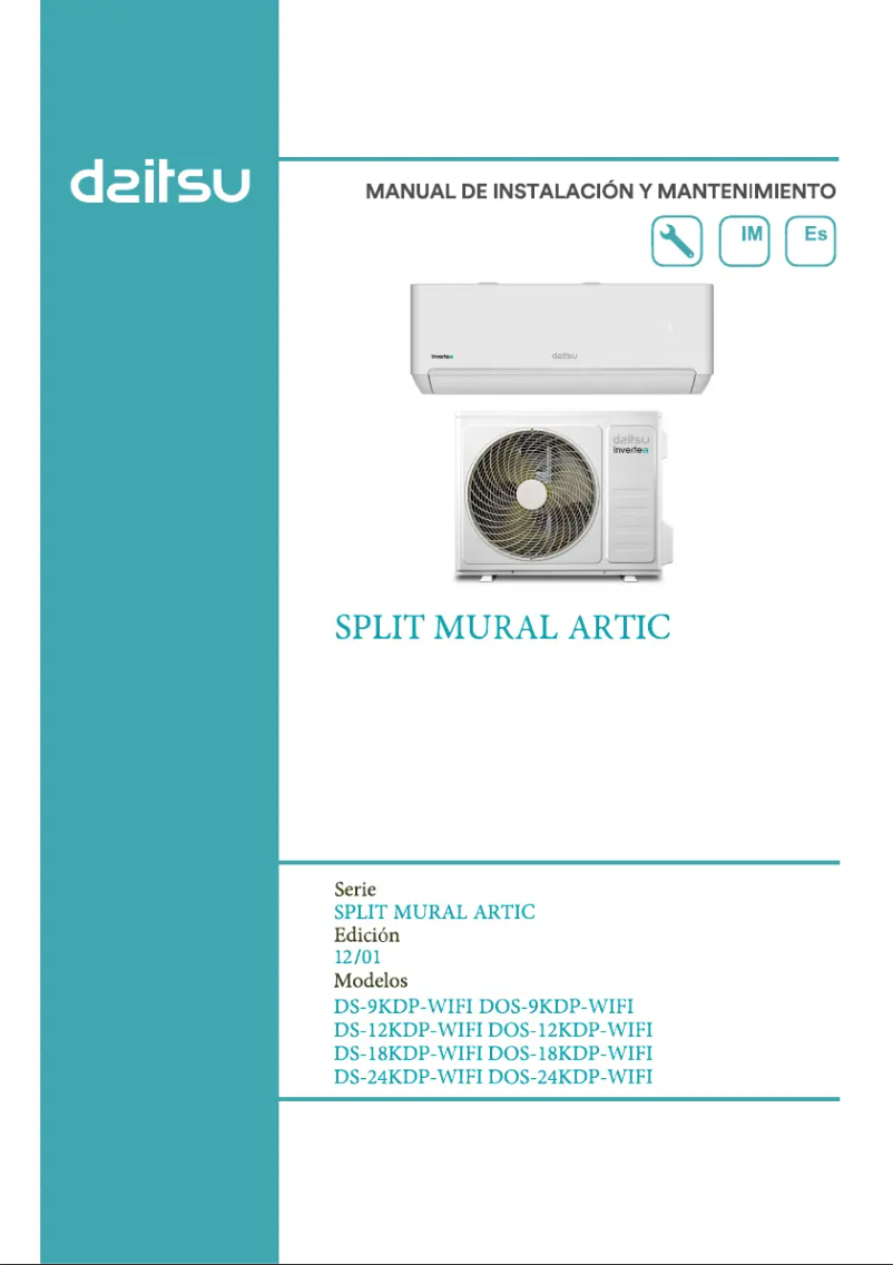 Page n°1 - Manuel utilisateur Daitsu ARTIC DS 18KDP