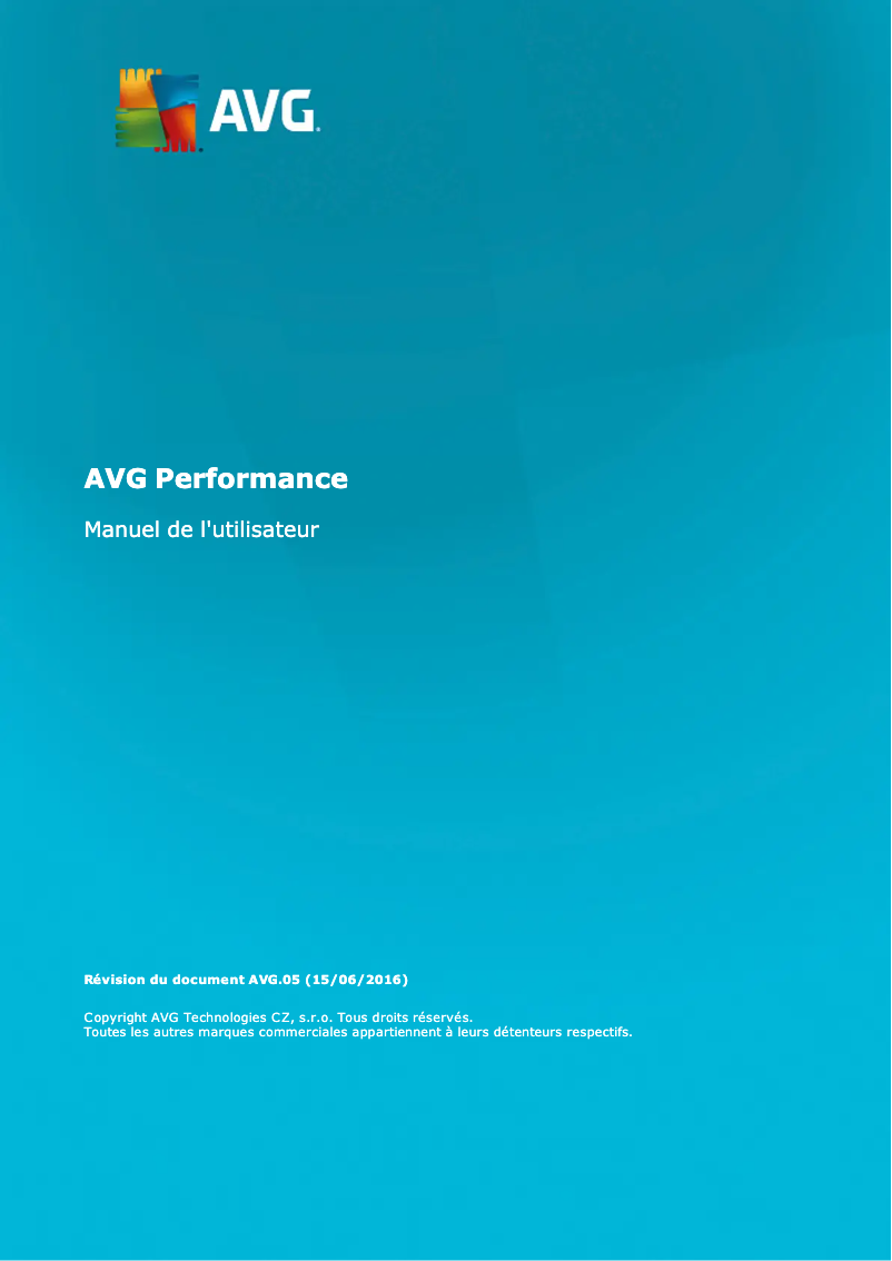Page n°1 - Manuel utilisateur AVG Performance 2016