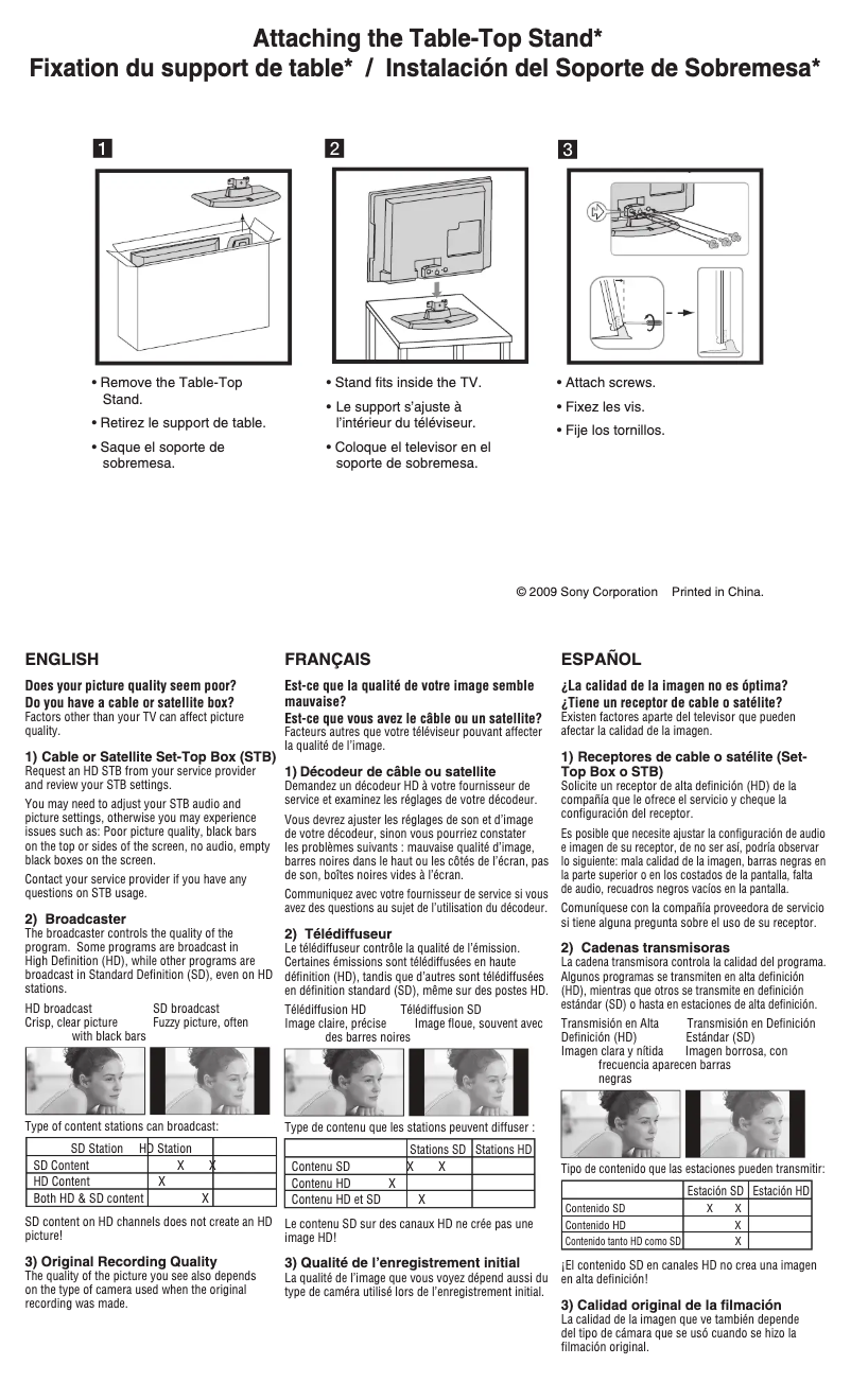 Page n°1 - Mode d'emploi Sony Bravia KDL-22L5000