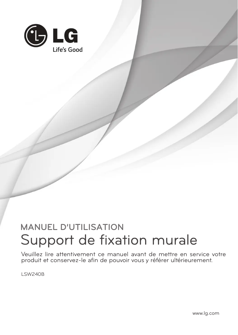 Page 1 de la notice Manuel utilisateur LG LSW240B