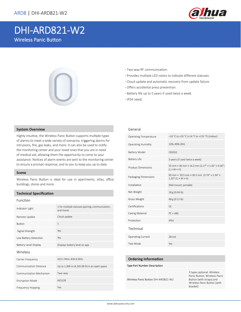 Image de la première page du manuel de l'appareil ARD821-W2