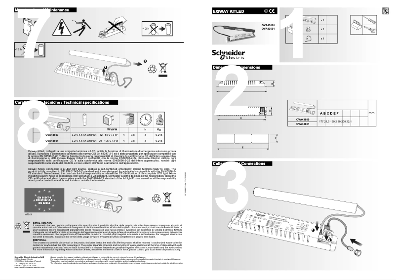 Page 1 de la notice Manuel utilisateur Schneider OVA43601