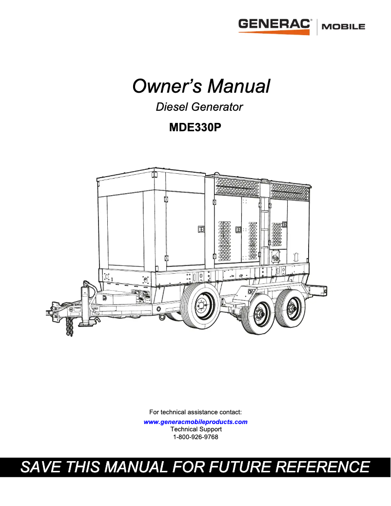 Página 1 del manual Manual de usuario Generac MDE330