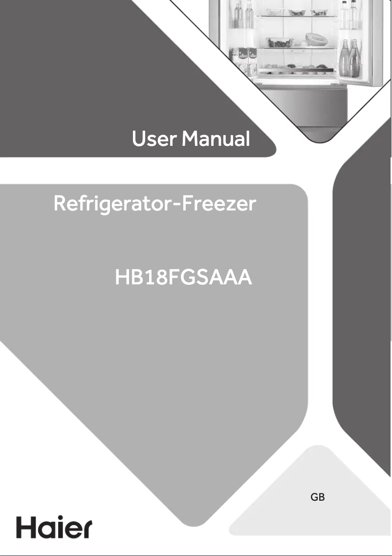 Imagen de la primera página del manual del dispositivo HB18FGSAAA