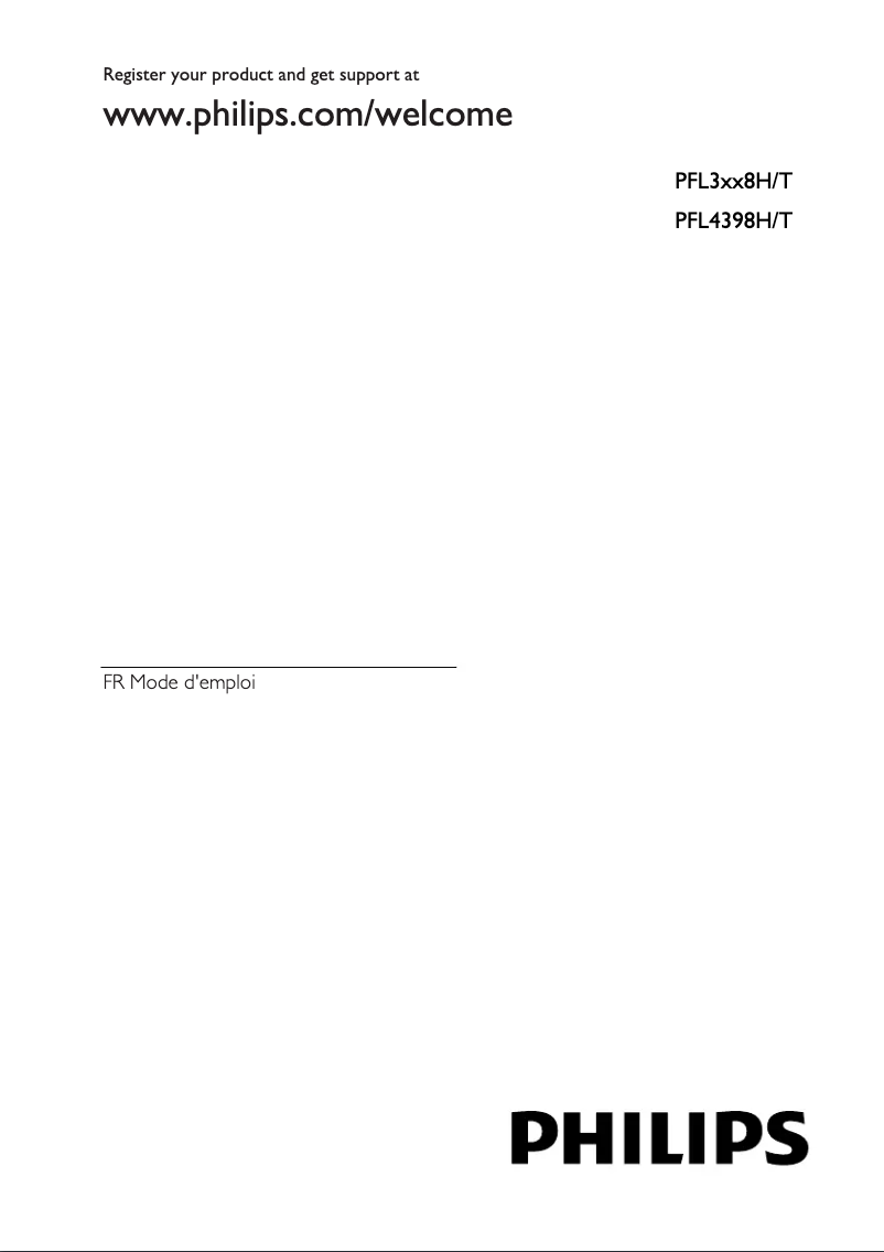 Page 1 de la notice Manuel utilisateur Philips 42PFL3188H