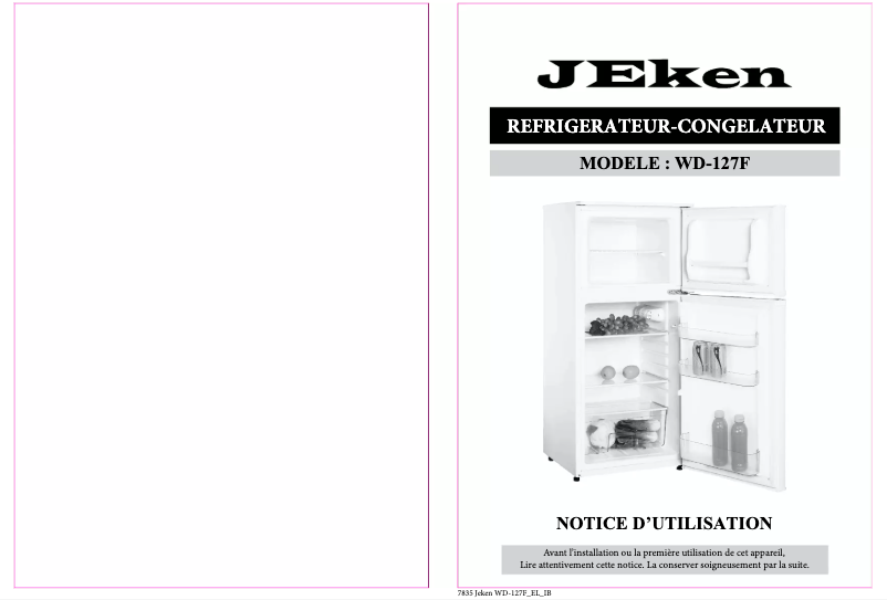Image de la première page du manuel de l'appareil WD-127F
