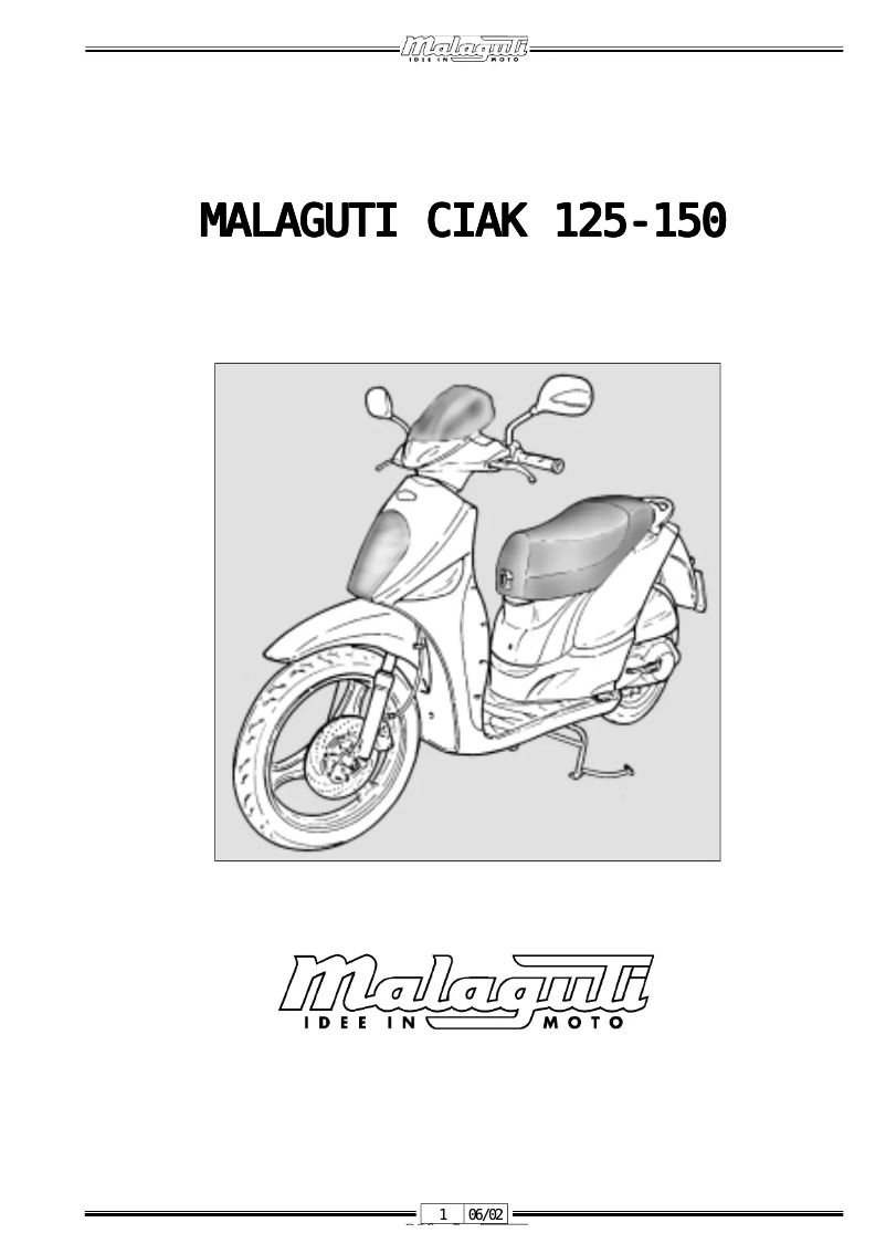 Imagen de la primera página del manual del dispositivo Ciak 150