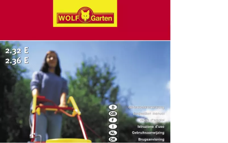 Page 1 de la notice Manuel utilisateur Wolf Garten 2.36 E