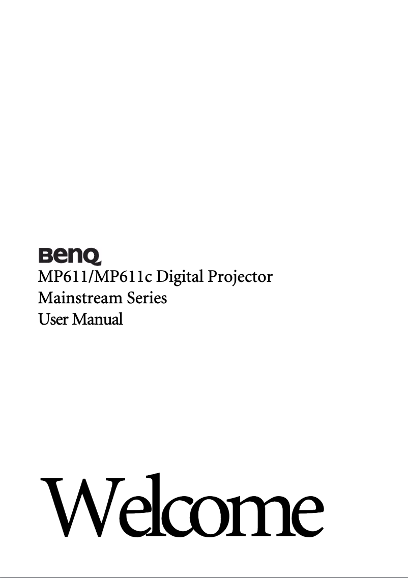 Page n°1 - Manuel utilisateur BenQ MP611C