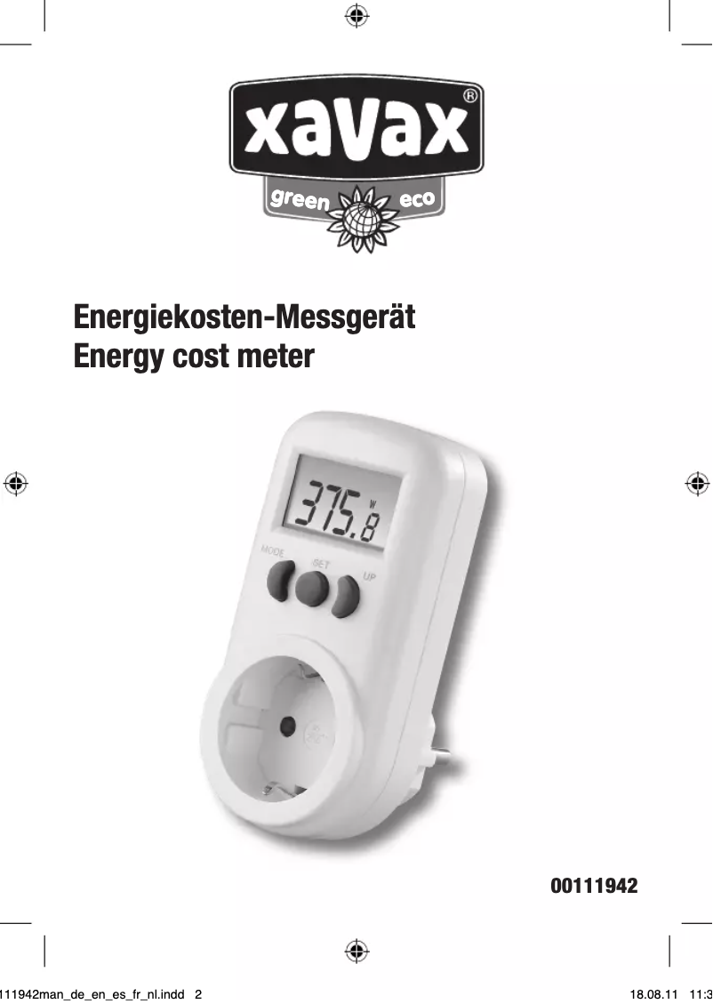 Page 1 de la notice Manuel utilisateur Xavax 00111942