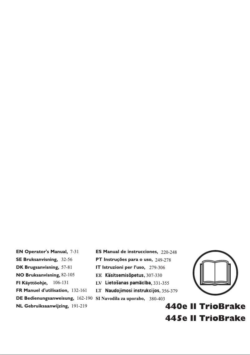 Page n°1 - Manuel utilisateur Husqvarna 445 II