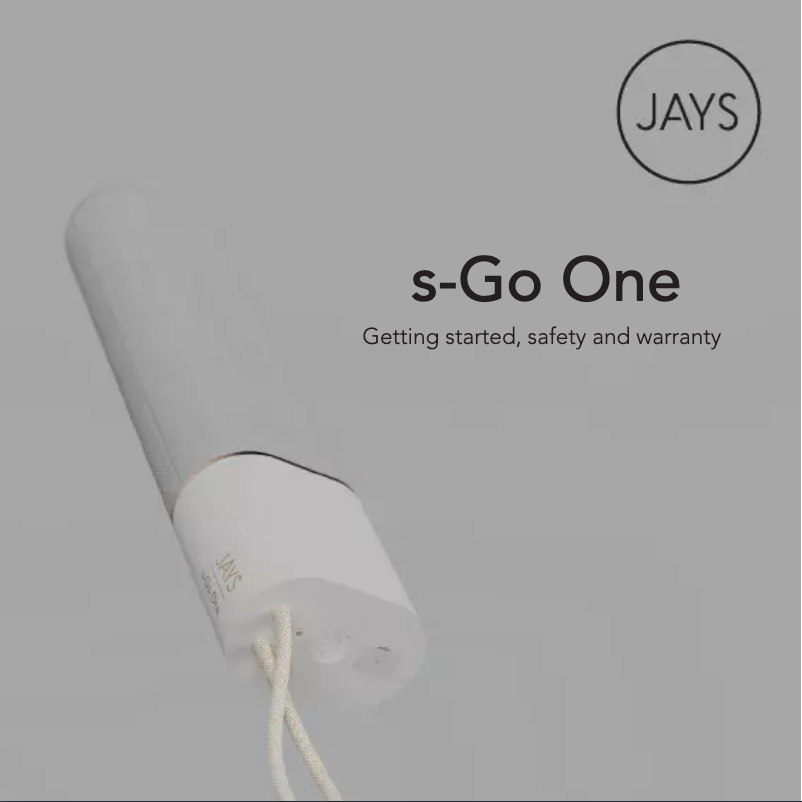 Page 1 de la notice Manuel utilisateur JAYS s-Go One