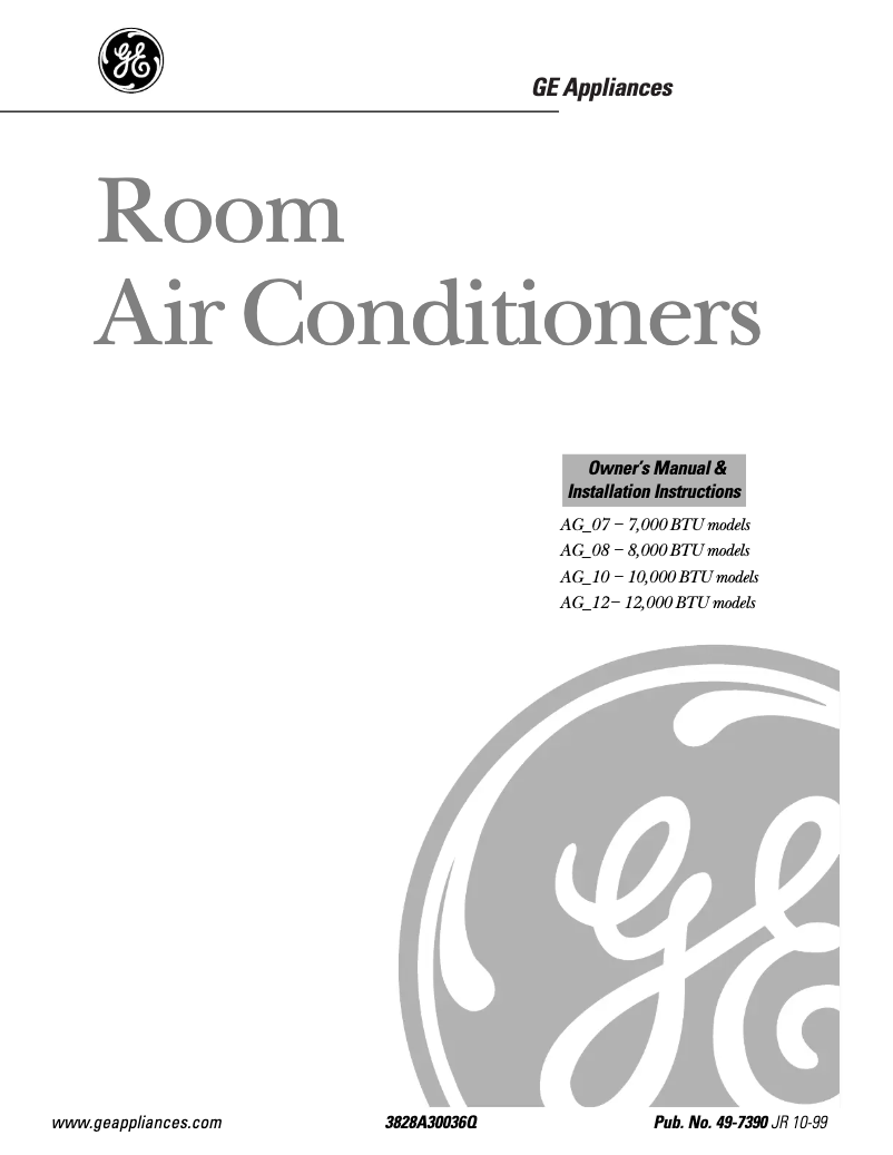 Imagen de la primera página del manual del dispositivo AGV07LA