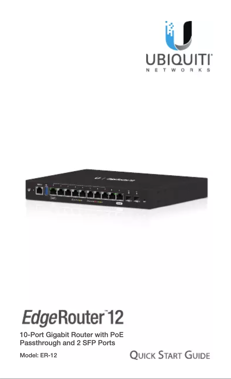 Page 1 de la notice Manuel utilisateur Ubiquiti Networks EdgeRouter 12