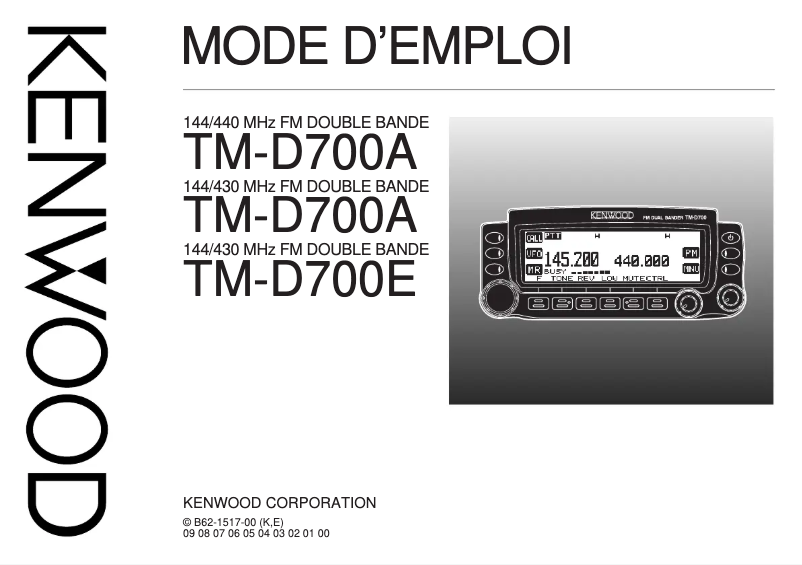 Página 1 del manual Manual de usuario Kenwood TM-D700A