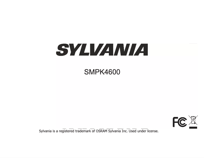 Image de la première page du manuel de l'appareil SMPK4600