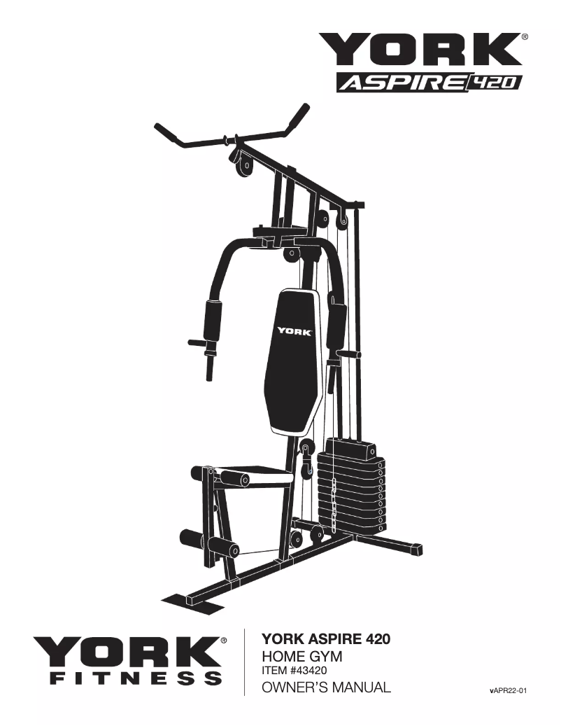 Página 1 del manual Manual de usuario York Fitness Aspire 420